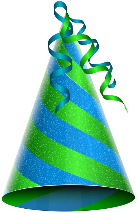 Party hat clip art - The hat has a white, red, and light blue pom pom on the top of it. This is a completely free image Birthday Party Hat that you can download, post, and use for any purpose. You can copy, modify, distribute and perform the work, even for commercial purposes, all without asking permission, and at no cost. This picture is completely free.
